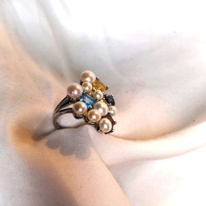 Sterling silver cocktail ring